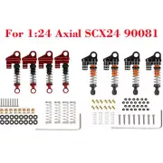 4Pcs 1/24 RC Car Aluminum Alloy Threaded Shock Absorber for Axial SCX24 90081 f
