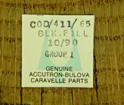 Genuine Bulova COD411 BLK FILL 10/90 Second Hand Watch Part 65 NEW OLD STOCK