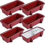 6Pcs Extra Large Ice Block Mold, Silicone Ice Cube Maker, Silicone Ice Cube Molds for Cold Plunge Or Coolers, Ice Block Maker with Non-Slip Bottom, 6.7×3.1×1.6 Inch