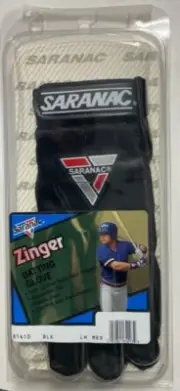 Saranac Zinger Batting Glove Black Left Hand Small