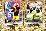 JAYDEN DANIELS & MALIK NABERS 2022-23 Sage/Bowman GRADED GEM-MT 10 ROOKIE LOT!
