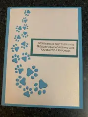 Handmade Pet Sympathy Card with envelope