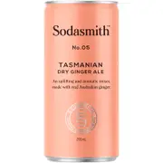 Sodasmith Tasmanian Dry Ginger Ale Can 200mL