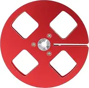 1/4 5in Empty Tape Reel for Studer Reel to Reel Recorder, 4 Holes Empty Tape Reel Aluminium Alloy for Reel to Reel Cassette Players NAB Flange (Red)