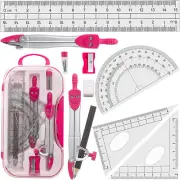 Geometry Set Maths Compasses for Students with Compasses Protractor in Carry Cas