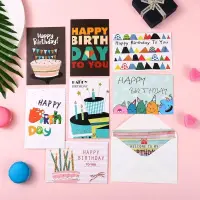 在飛比找蝦皮購物優惠-funny happy birthday cards set