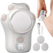 Electric Foot Callus Remover - Heel Scraper for Cracked Heels | Pedicure Scraper Scrubber Tools with Built-in UV Cleaning Compartment for Adults, Elderly, Seniors, Women, Men