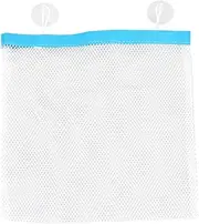 HONITANO Bath Storage Bag with Strong Sucker Mesh Organizer for Bath Easy Water Drainage Tidy Storage for Bathtub or Shower