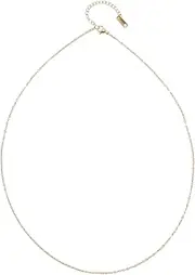 [BEBEMOKO] DIY Stainless Steel Necklace Chain with Extender Durable Jewelry Chain for Craft Projects and Accessories Skin Friendly Modern Design for