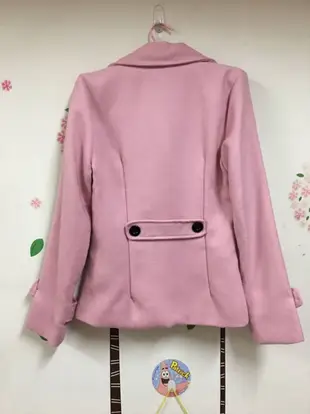 東京著衣 粉色毛料外套