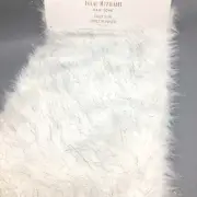Isaac Mizrahi White Faux Fur Table Runner Silver Tinsel 14x72 Designer Christmas