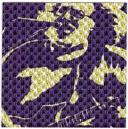 GratefuI Dead Jerry Garcia Blue Yellow Hands Blotter Art Perforated Paper 7.5"