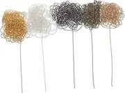 GLSTOY 5pcs Metal Ball Chains for DIY Keychains Beaded Necklaces and Craft Projects Durable Lightweight Resistant Bead String