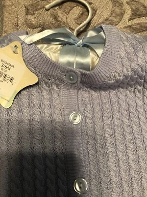 Nursery Rhyme Boys Blue Net Jacket 3-6 Months W Front Bottom W Nice Hanger