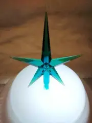 Large Teal Iridescent Aurora Star for Ceramic Christmas Tree Topper
