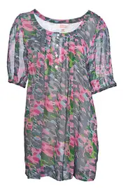 Sheer Abstract Tunic--CLA-4073