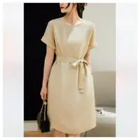 在飛比找momo購物網優惠-【AKARA】韓系雅緻宴會中長裙洋裝