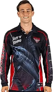 AFL Footy 'n' Fishing Shirt - Essendon Bombers - Youth - Polo