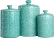 Kitchen Canister, 3 Piece Set, Tide Blue