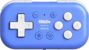 Nargos 8BitDo Micro Bluetooth Key Chain Sized Mini Controller for Nitendo Switch, Windows, Android and macOS (Micro- Blue)