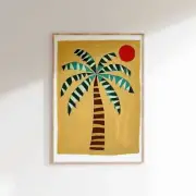 Palm Tree Wall Art Tropical Nursery Print Kids Room Decor Boys Room Poster