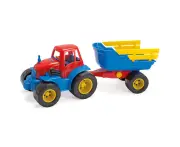 Dantoy Classic Tractor w/ Trailer Kids Outdoor Play 16.5cm Sandpit Toy 2y+