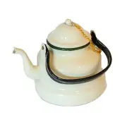 Urban Style Cottage Enamelware Induction Oven 2L Multipurpose Kettle w/ Handle