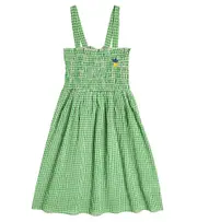 [Bobo Choses] Bobo Choses Vichy linen and cotton dress Y 10 green