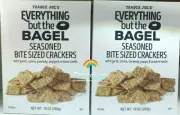 2 Packs Trader Joe's Everything But The Bagel Bite Sized Crackers 10oz Each Pack