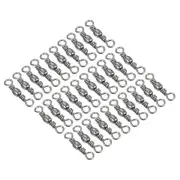 Fishing Barrel Swivel, 50Pcs 15lb Carbon Steel Terminal Tackle, Black37
