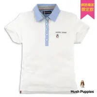 在飛比找momo購物網優惠-【Hush Puppies】女裝 POLO衫 經典牛津配色短