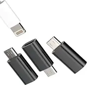 Lightning Female to Micro USB Male Adapter(3pack) Android Power Charge Cable Port Converter Compatible With Samsung Galaxy S6 Edge S7 Active Nexus Note 5 Note4 Note3 Charging Cord Connector
