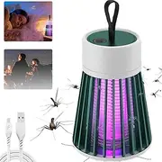 New Multifunctional Mosquito Killer Lamp,Electric Bug Zapper,IndoorOutdoor LED Fly Trap,Mosquito Lamp Killer,Home Garden, Camping Mosquito Killer Lamp, Picnic(Green-1PCS)