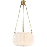Hawthorn 3 Chain Pendants Lights Suspensions Brass St Kilda Art Deco Lighting