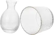 NAMOARLY 1Set Japanese Sake Decanter Sake Bottle with Ice Bucket for Warm and Cold Sake Practical Wine Warmer with Elegant Design for Home Restaurant Bar and Hotel Use