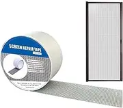 Window Screen Repair Tape - Fiberglass Repair Kit for Window Screen and Screen Door Tears Holes | Strong Adhesive Doors Fiberglass Patch Waterproof Covering for Fixing Holes Tears Home Bedroom Living