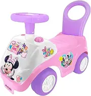 Kiddieland Disney Lights 'N' Sounds Ride-On: Minnie Mouse Kids Interactive Push Toy Car, Foot to Floor, Toddlers, Ages 12-36 Months, Large