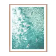 Surfs Up Dude Framed Printed Wall Art - Timber