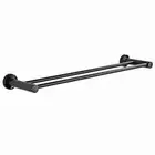 New 850mm Double Towel Rail Black Bathroom Rack Holder Castano Capri CADTRB