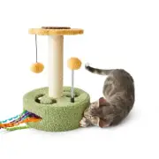 Cat Scratcher Toy Flower Interactive Base Will Ball Sisal Rope Pole Stress-Free