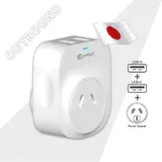 Sansai STV-3007 USB-A Fast Charge Ports Outbound Travel Adaptor - Japan Region