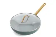 GreenPan Padova Smokey Sky Blue Covered Wok 28cm 3.69L Non Stick Home Cooking