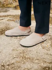 Taupe Closed Toe Back Strap Mules (F42492) | $73