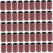 FOMIYES 100 Pcs 80 Nail Polisher Sanding Bands Nail Grinding Bits Manicure Drill Accessory Electric Nail Drills Nail Drill Head Nail Drills Repair Tool Nail Buffer Bands Sand Circle Brown