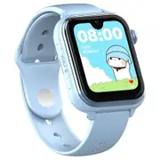 4GLTE Video Call Kids Smartwatch with SOS Button Heart Rate Monitor LBS+GGPS+WIFI Tracker Fence Whatsapp Kidds Birthday Gift COL Blue