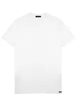 Tom Ford Stretch Jersey T-Shirt, Men's Clothing, White, Cotton Material, Comfortable Fit, Casual Wear - M M