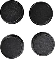 4 Pair Camera Rear Lens Cap Cover and Body Cap Set M42 Screw Mount Camera Accessories for Dustproof and Scratch Proof Protection