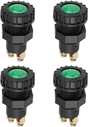 YINETTECH 4Pcs Car Control Lamp Panel Indicator Light Lgnition Charging Warning Light 12V 24V for Tractors Harvesters Custom Vehicle Modifications 46x24x15mm Green