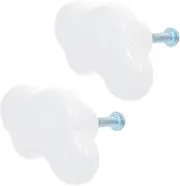 Abaodam 1Set Cartoon Cloud Knobs for Wardrobes and Cabinets Decorative Drawer Handles Premium Ceramic Design with Smooth Finish Unique Home Decor