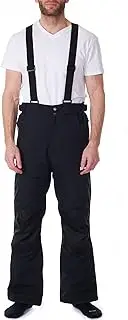 [alpine swiss] Mens Waterproof Snow Pants with Removable Suspenders Insulated Winter Snowboarding Ski Pants